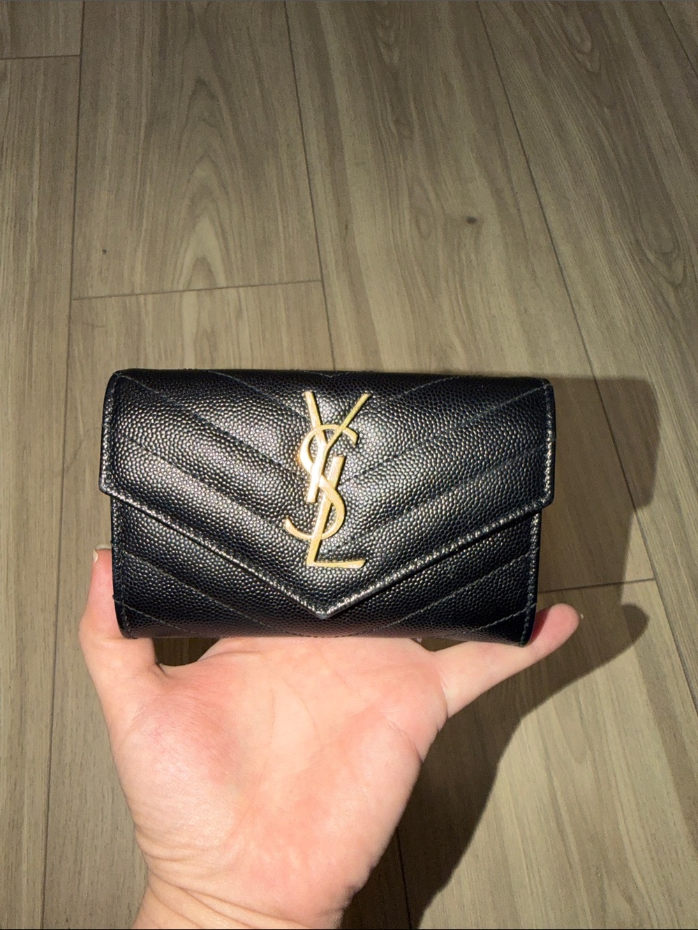 Saint Laurent Cassandre Matelassé Small Envelope Wallet
